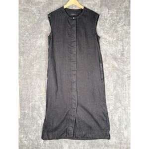 J.Crew Dress Linen Sleeveless Shift Gray Size Small